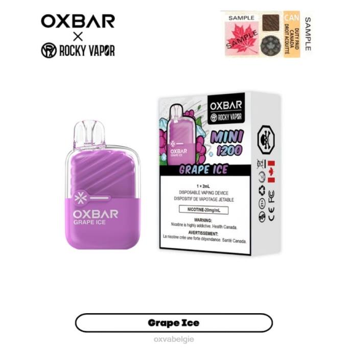 OXVA OXBAR MINI 1200 P2NF22 druiven ijs - OXVA Vape Kopen